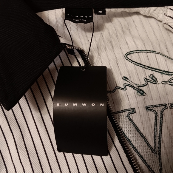 Sumwon Brand Gentlemen's Club Full Zip Up Shirt Brand New W-Tag Size XSmall - Picture 8 of 11